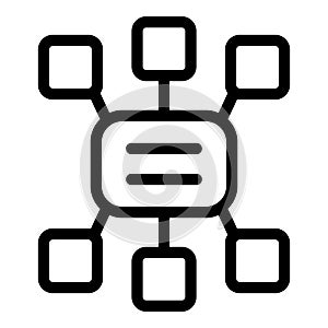 Central hub connecting multiple nodes representing data network infrastructure