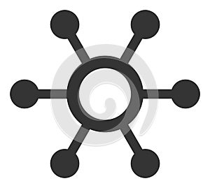 Central Links Vector Icon Illustration