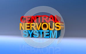 central nervous system on blue