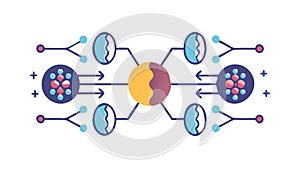 Central Node with Branching Data Connections, vector design Generative AI