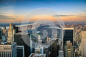 Central Park aerial view, Manhattan, New York