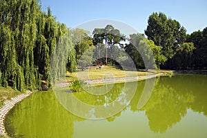 Central park of Debrecen city, Hungary