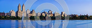 Central Park and the Jacqueline Kennedy Onassis Reservoir at dawn. Upper West Side, Manhattan, New York City photo