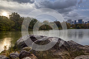 Central Park at lake