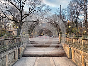 Central Park the Mall,late autumn