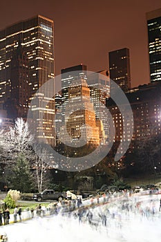 Central Park and manhattan skyline, New York City