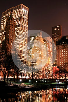 Central Park and manhattan skyline, New York City