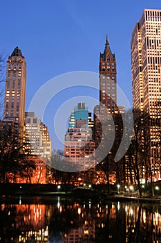 Central Park and manhattan skyline, New York City