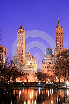 Central Park and manhattan skyline, New York City