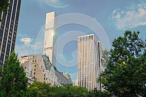 central park of new york. Cultural center. Central Park building in midtown Manhattan New York City. USA, New York City