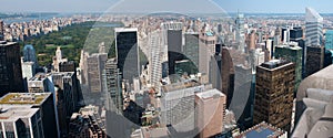 Central Park and skyscrapers