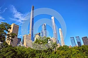 Central Park and skyscrapers around