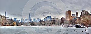 Central Park In Snow, Manhattan, New York City