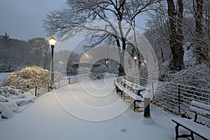 En la nieve tormenta 