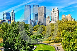 Central Park in a sunny day in New York