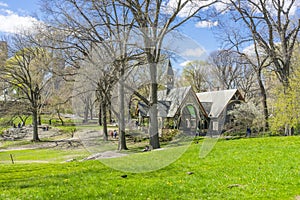 The Central Park in sunny day in New York,USA