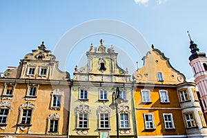 The central part of the city of Opole in Poland.