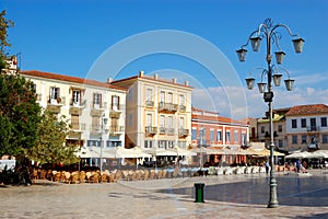 Central plaza, old nafplio, greece photo