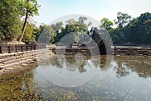 The central pond at Neak Pean in Angkor Complex