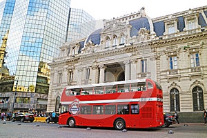 The Central Post Office or Correo Central, a National Monument of Chile Located on Plaza de Armas Square, Santiago, Chile photo