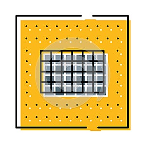 Central processing unit block icon concept
