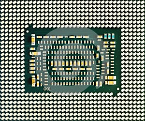 Central processing unit chip. Background of CPU