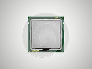 Central processing unit CPU. 3d render. Digital illustration