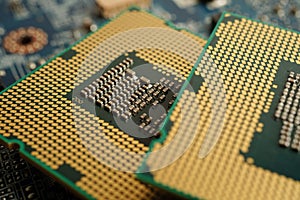 Central Processing Unit, CPU chip processor of computer mainboard, electronic technology