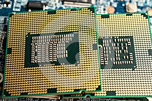 Central Processing Unit, CPU chip processor of computer mainboard, electronic technology