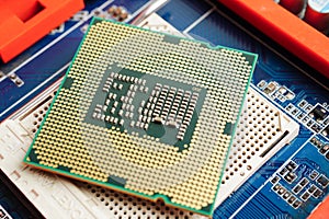 Central Processing Unit, CPU chip processor of computer mainboard, electronic technology