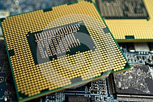 Central Processing Unit, CPU chip processor of computer mainboard, electronic technology