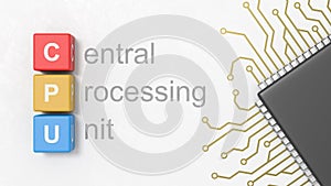 Central Processing Unit, CPU Concept Illustration