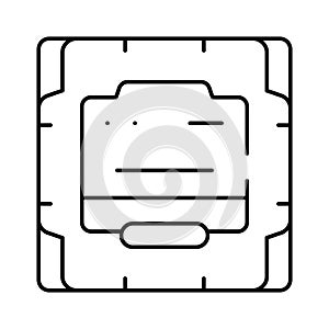 Central processing unit cpu hardware microchip outline icon