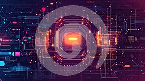 Central processing unit distributing digital data and signals