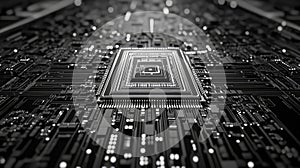 Central processing unit integrating into dark circuit board