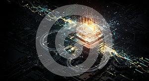 Central processing unit with intense data flow