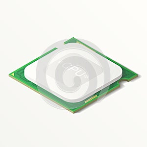 Central processing unit Isolatet on white background.