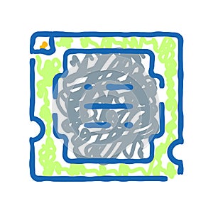 Central processing unit processor technology microchip icon concept