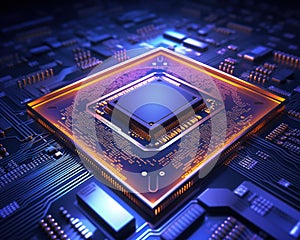 The central processor is inside the computer on the circuit board.