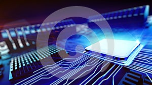 Central processor unit on mainboard