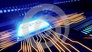 Central processor unit on mainboard