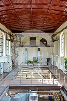 The central pumping station building at the Warsaw water filtration station