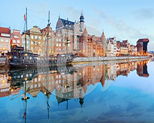 Central quay of Gdansk, Poland