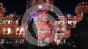 Central Railway Head office Building at Chatrapati Shivaji Maharaj Terminus in Mumbai, Maharashtra, India