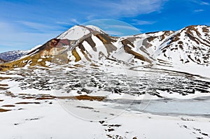 Central and Red Crater in the Tongariro National Park, New Zealand