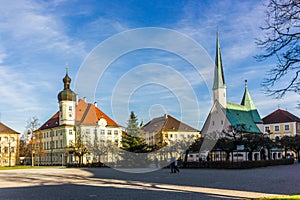 Altotting in Bavaria. Winter in Germany.