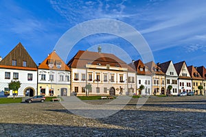 Central square, Bordejov, Slovakia