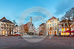 Central square in the historic Dutch city Deventer photo