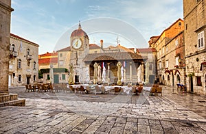 Central square of Trogir Old town, Croatia