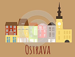 The central square of Masaryk with the Old Town Hall in Ostrava